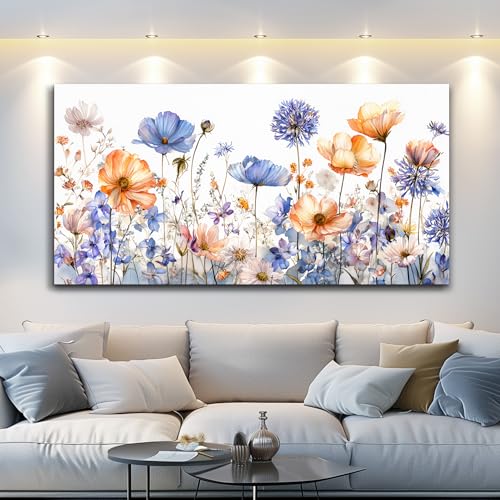 Lapremoly Large Wall Art for Living Room Flowers Wall Decor for Bedroom Colorful Floral Pictures Abstract Painting Rustic Nature Artwork for Walls Farmhouse Canvas Prints for Home Office Dining Room at Amazon