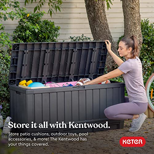 Keter Kentwood 90 Gallon Resin Deck and Storage for
