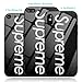 iPhone X Case, AICase Tempered Glass Back Case, AICase Supreme Fashion Hard Glass Back Cover Soft TPU Bumper Frame Anti-Scratch Anti-Fingerprints Protective Case for Apple iPhone X(Black)