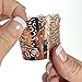 Votive Candle Holders - Flameless Tea Light Votive Wraps- 48 Copper Colored Laser Cut Decorative Wraps Flickering LED Battery Tealight Candles (not Included) - Frux Home and Yard