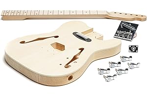 Solo TCK-150 DIY Semi Hollow Electric Guitar Kit With Maple Top