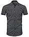 SBW Men's Casual Versatile Button-Collar Down Short Sleeve Shirt Various Designs