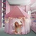 Campela Pink Princess Tent Teepee Castle Girls Large Playhouse - Kids Dream Play Tents with Star Lights for Children Indoor and Outdoor Games 55'' x 53'' (DxH)