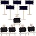 Megrocle 5 Pack Mini Framed Chalkboard Place Cards with Easel and 5 Pack Mini Rectangle Chalkboards Black Board with Stand for Weddings and Parties, Message Board Signs or Other Special Occasions