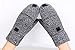 New Winter Knitted Suede Thinsulate Thermal Insulation Mittens Gloves (L, Black A)