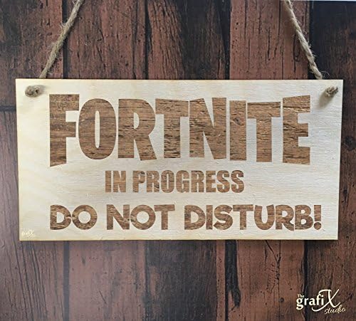the sticker studio ltd Computer Game Do Not Disturb Quote Wooden Plaque Sign Laser Engraved pq97