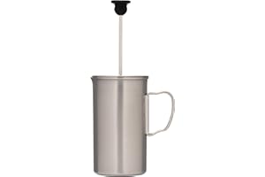 Snow Peak Titanium French Press - Ultralight Coffee Maker for Camping, Backpacking & Hiking - Camping Cookware Essential for Coffee Anywhere
