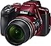 Nikon COOLPIX B700 20.2 MP 60x Opt Zoom Super Telephoto NIKKOR 4K Digital Camera Bundle Set w/ Rechargeable Battery, Charger, Euro Adapter etc (Red)