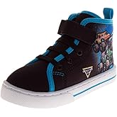 MonsterJam High Top Shoes for Boys - Monster Truck Sneakers Lightweight Lace Up Ankle Hi Shoes (Sizes: 7-10 Toddlers / 11-12 Little Kids)