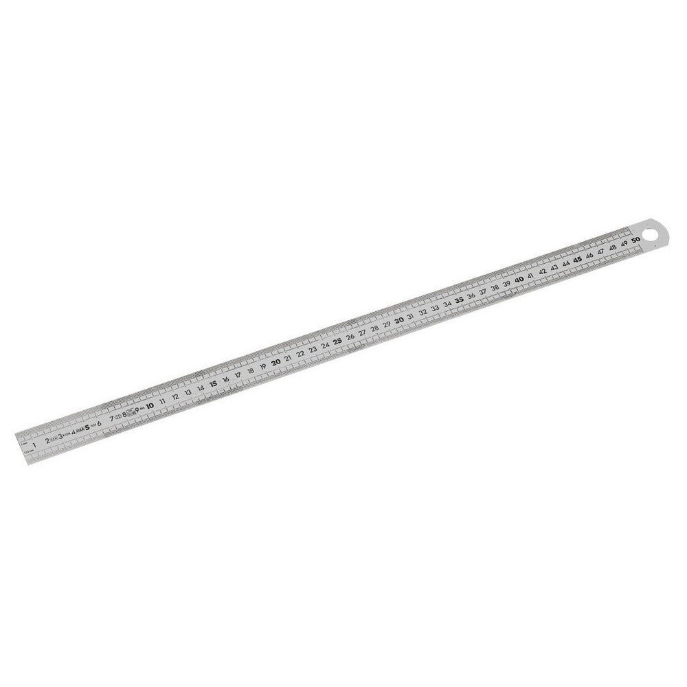 FACOM Dela.1056.500 Series Dela.1056 Stainless Steel Semi-Rigid Short Ruler, 2 Sides, 500 mm Length