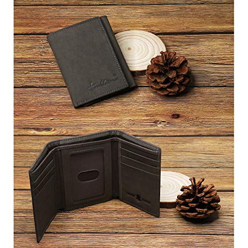 Minimalist Wallets for Mens Montana West Genuine Leather Wallet RFID Slim Wallet Front Pocket Trifold RFID-W003CF