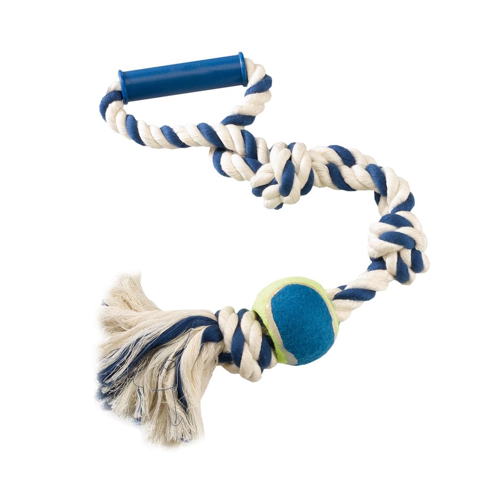 Ferplast PA 6519 Dental Rope Dog Cotton Knotted Handle Ball Game