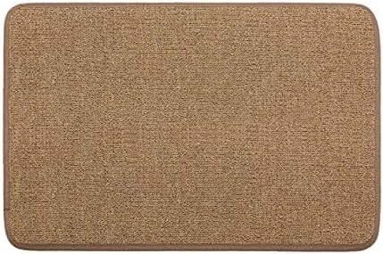 Seloom Washable Non-Slip Stair Treads Carpet with Skid Resistant Rubber Backing Specialized for Indoor Wooden Steps (24x36 Inch, 1Piece, Brown)