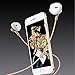 Personalized Apple Style Earbuds, Langsdom F9 Headphones Powerful Bass Remote Control with Microphone for iPhone, iPad, Samsung, Android,MP3 & MP4 Players (Gold, Case)