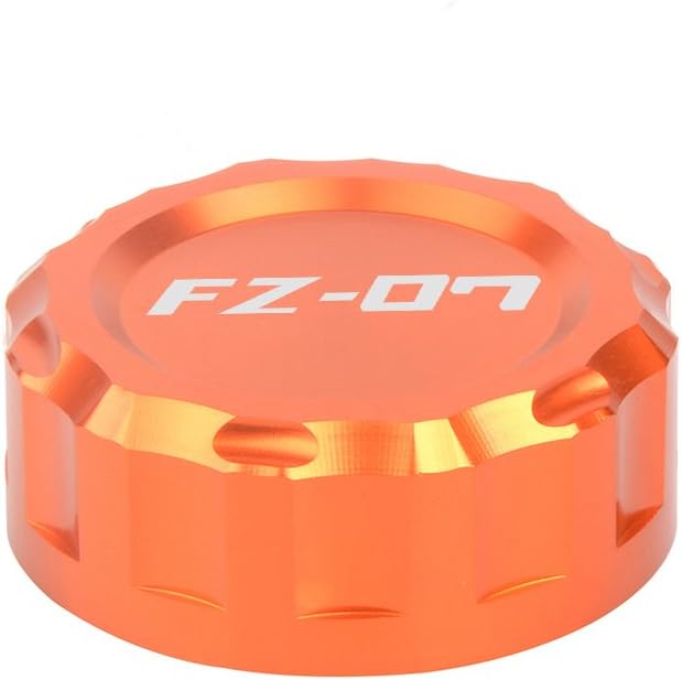 CNC Aluminum Oil Cover Rear Brake Fluid Reservoir Cap For YAMAHA FZ07 FZ-07 FZ 07 2014 2015 2016 2017(ORANGE)