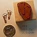 Small Baby feet Rubber Stamp 1 x 0.75 inch Baby Shower P58