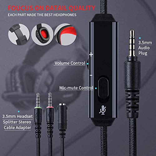 NUBWO-U3-35mm-Gaming-Headset-for-PC-PS4-Laptop-Xbox-One-Mac-iPad-Nintendo-Switch-Games-Computer-Game-Gamer-Over-Ear-Flexible-Microphone-Volume-Control-with-Mic
