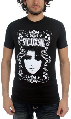 Siouxsie Sioux - Flowers Mens T-Shirt In Black, Size: Large, Color: Black
