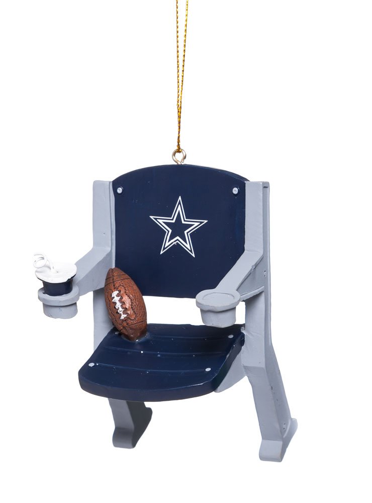 Team Sports America NFL Dallas Cowboys Football Stadium Chair Christmas Ornament Small Multicolored