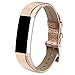 Vancle Fitbit Alta (HR) Band / Fitbit Alta HR 2017 Leather Wristband Adjustable Replacement Accessories Strap with Buckle for Fit bit Alta (Rose Gold)