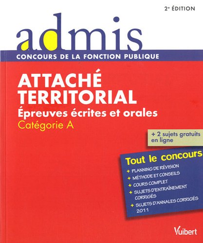 concours attache territorial ecrit oral cat a 2e edt by (Paperback)