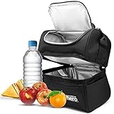 Lunch Bags Box for Women & Men – Thermal Lunchbox as Insulated Cooler Meal Prep Bag for Both Adult & Kids Perfect for Work, School, Car Travelling, Picnic or Camping
