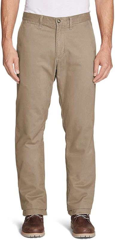 eddie bauer flannel lined chinos