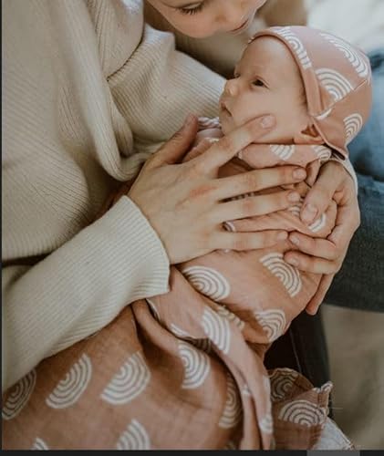 Miaoberry 100% Organic Cotton Muslin Baby Swaddle Blanket Set