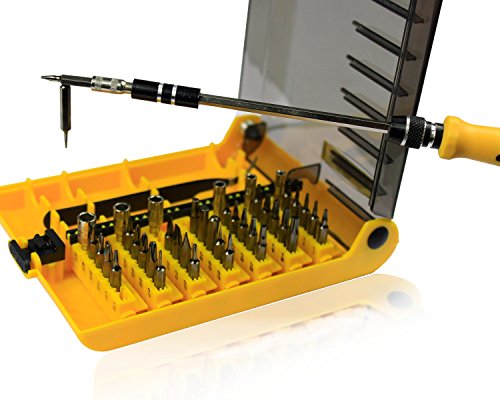 GoodQbuy® 45 in 1 Portable Opening Magnetic Precision Tool Compact Screwdriver Kit Set with Tweezers & Extension Shaft for Precise Repair or Maintenance Phone PC Computer Laptop Repair Tool