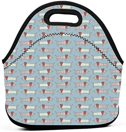 Dachshunds Blue Weiner Dog Doxie Cute Dogs Pet Dogs Toddler Kids Baby Design_156 Portable Lunch Containers, Work Lunches bag, Picnic, Travel, BBQs, Camping, Beach
