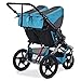 BOB Revolution Flex Duallie 2.0 Jogging Stroller - Up to 100 pounds - UPF 50+ Canopy - Adjustable Hadlebar, Lagoon
