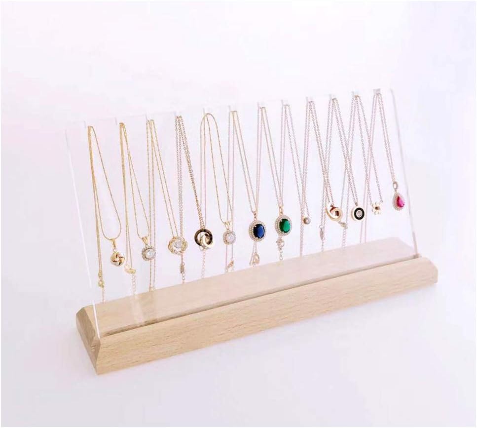 Pinewood Acrylic Moder Design Jewelry Display Stands Trade Show Exhibit (Necklaces Panel)