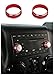 Hooke Road Red Radio Button Trim for 2011-2018 Jeep JK Wrangler & Unlimited