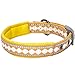 Blueberry Pet 7 Colors Soft & Safe 3M Reflective Jacquard Neoprene Padded Adjustable Dog Collar with Metal Buckle – Yolk Yellow, Neck 13-16.5″, for Medium Breedthumb 3