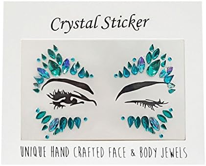 TYESHA 【Face Gems Stickers Jewels Face Makeup Stickers Temporary Tattoo 】Glitter Rhinestone Adhesive Stickers Face|Eyes|Body|Forehead Decorations for Music Festival Rave Party