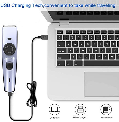 Beard Trimmer Hair Clipper for Men, WizPower Hair Trimmer Mustache Trimmer Cordless Hair Cutting Groomer kit With 2 Combs Hair Precision Trimmer USB Rechargeable