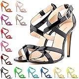 ZriEy Women's Sexy High Heel Cross Strap Sandals Bridal Party Shoes