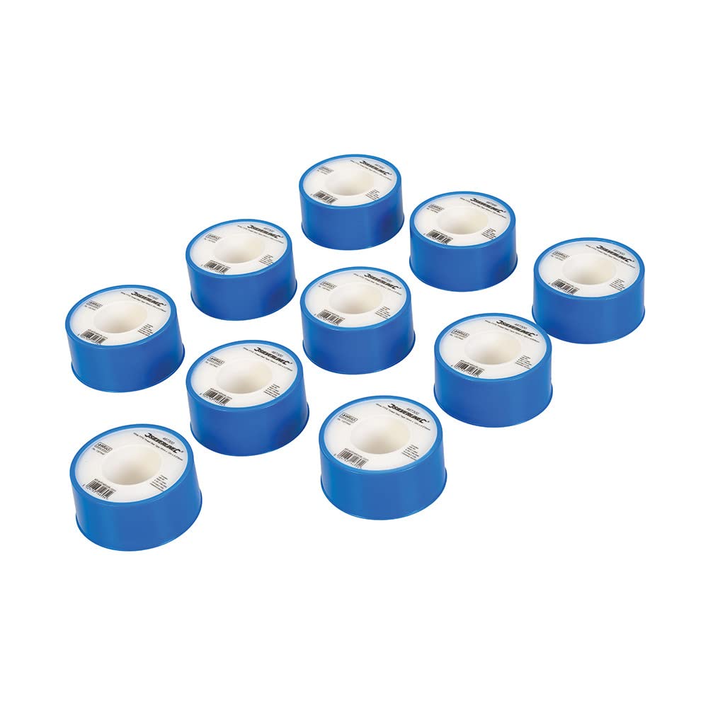 Silverline White PTFE Thread Seal Tape 10pk 19mm x 12m (905866)