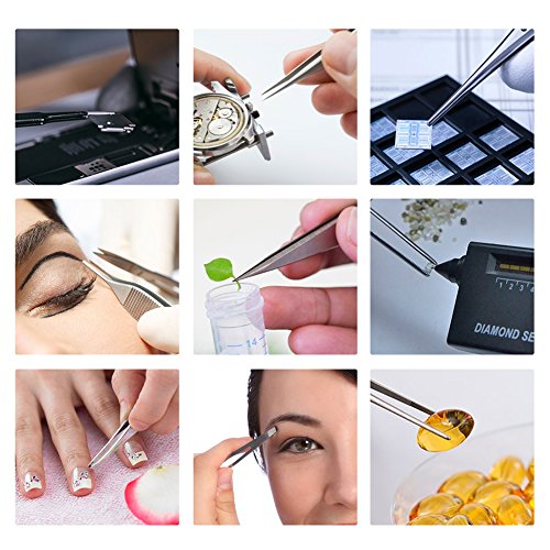 BEYELIAN 3D Volume Eyelash Extension Friendly Use Tweezers Genuine Vetus ESD-15,also for Lab,Jewelry-making,Industrial,Hobbies (ESD-15)