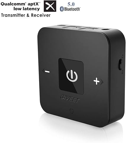 Adattatori Bluetooth aptX LL Trasmettitore e ricevitore Bluetooth 5.0  TOSLINK ottico digitale e Adattatore audio stereo wireless da 3,5 mm per TV  / Home Stereo / Sistema audio per auto aptX HD