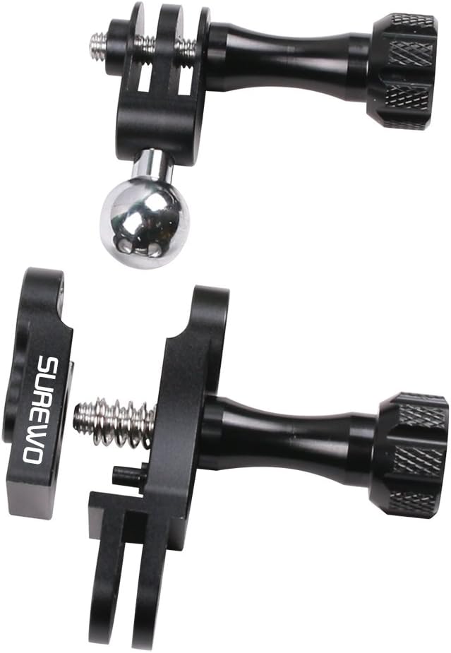 SUREWO Ball Joint Mount,Aluminum Swivel Arm Mount Compatible with Gopro Hero 13,12,11,10/9/8/7/(2018)/6/5 Black,DJI Action 5 Pro/4/3,AKASO and Most Action Cameras - Image 3