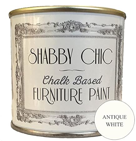 Möbelfarbe, für Möbel im Shabby-Chic-Stil, Farbe: Antique White / Antikweiß 1 Liter