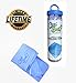 COOL BESTY Chilly Towel Instant Cooling Relief, Cooling Rags for Sports & Workout - Gift for Gym Lover, Beach, Fishing, Zumba, Fitness, Golf, Yoga, Camping, Hiking, Travel - Blue