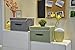 Storage Bins Set,MEE'LIFE Pack of 2 Foldable Storage Box Cube with Lids and Handles Fabric Storage Basket Bin Organizer Collapsible Drawers Containers for Nursery,Closet,Bedroom,Home(Light Gray)