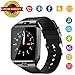 DZ09 Bluetooth Smart Watch - WJPILIS Upgraded Touchscreen Sport Smart Wrist Watch Fitness Tracker Support SIM TF Card With Camera Pedometer for IOS iPhone Android Samsung LG Men Women Kids (Black)