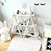 Ali+Oli Modern Sleepy Eyes Wall Decor for Nursery Baby Room | Wooden Eyelash Art Replaces Wall Stickers | Modern Nordic Design for Kid's Rooms (Black)