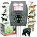 DURANOM Ultrasonic Wild Animal Repeller - Cat Deer Repellent Solar Powered - Motion Sensor Activated Flashing Strobe - Outdoor Alarm Pest Deterrent Device (Military Grey)