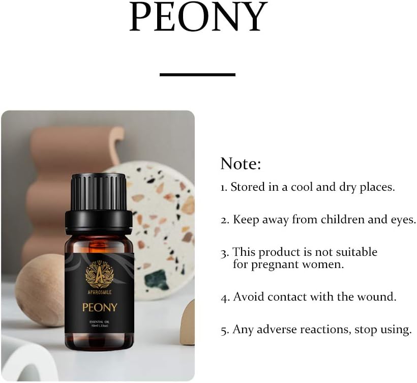 Aromatherapy Peony Essential Oil for Diffuser Peony Scented Oil for Humidifier Massage - Image 4