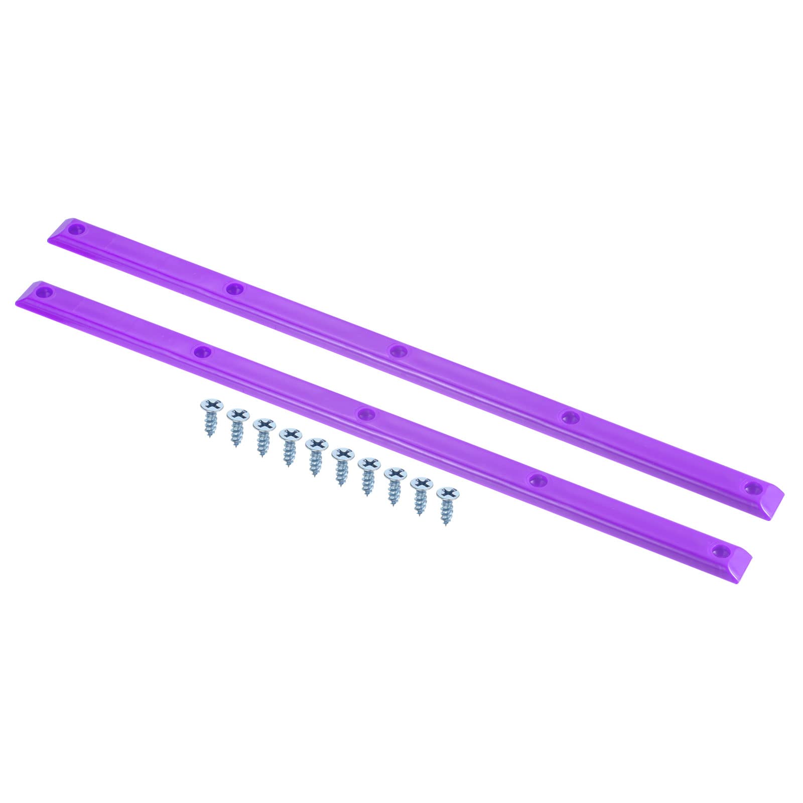 PATIKIL Skateboard Rails, 2 Pack Skateboard Ribs Protector Anti-collision Guard Protection Longboard Mounting Hardware, Plastic Purple