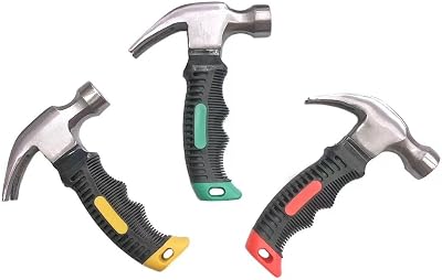 Kronmutou Portable Claw Hammer Stainless Steel Nail Puller Rubber Guard Random